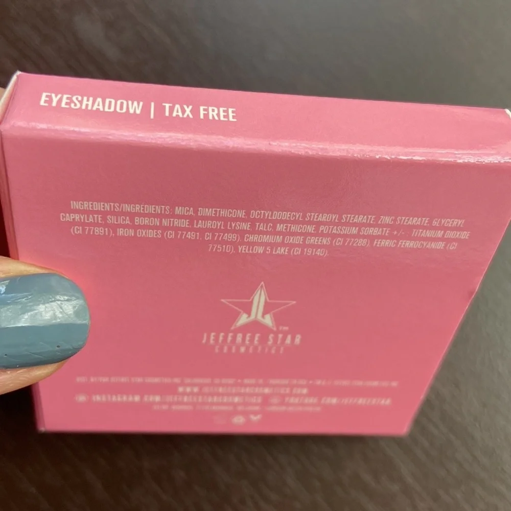 NEW! JEFFREE STAR Pressed Pigment Eye Shadow Single TAX FREE Metallic Green-Gold